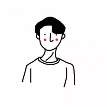 原创手绘简约情侣头像一对微信黑白简约情侣头像一男一女