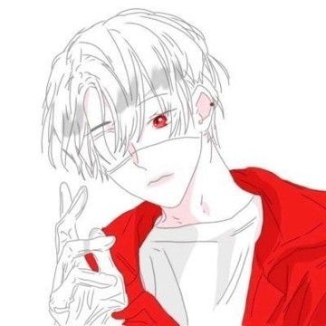 霸气红色系动漫情侣头像
