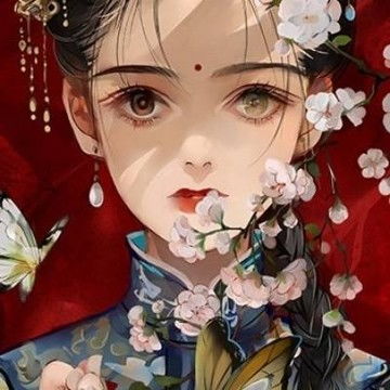 动漫女生头像绿色系超仙气女头