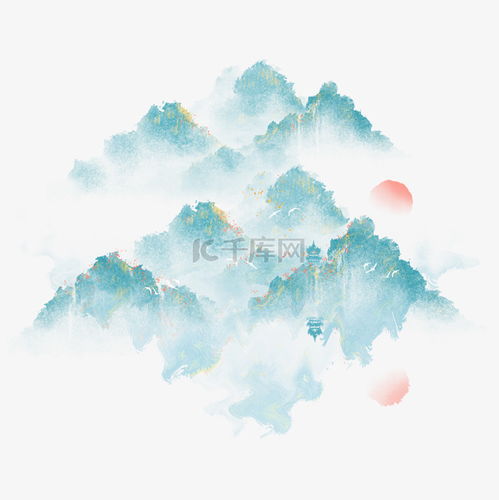 中国风水墨淡彩绿水青山背景山水景观素材图片免费下载千库网