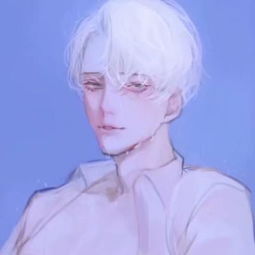 白发帅气动漫男生头像自己的路自己走