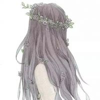 卡通背影头像女,清新卡通女生背影微信头像图片