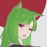 美少女绿色头发头像微信头像图片大全