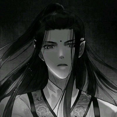 林弦丧系古风黑白动漫男头
