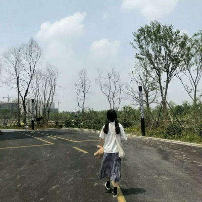 女生背影风景头像小清新,对你说的情话我全都收回