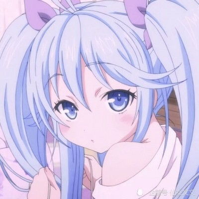 动漫女头蓝色系超治愈