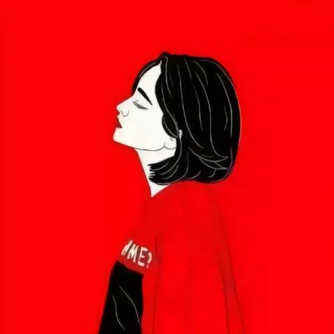 情侣头像红色一男一女