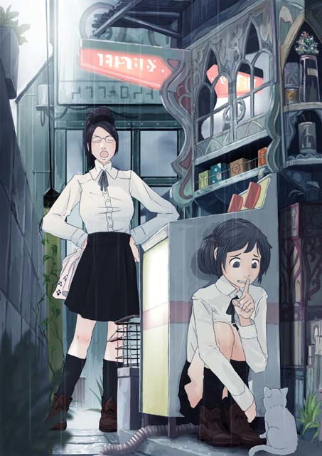 帝国少年插画漫画日本漫画家二次元萌壁纸小清新背景图治愈系手绘壁纸水彩
