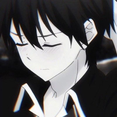 黑暗丧系动漫男头像特别丧的黑白男头像