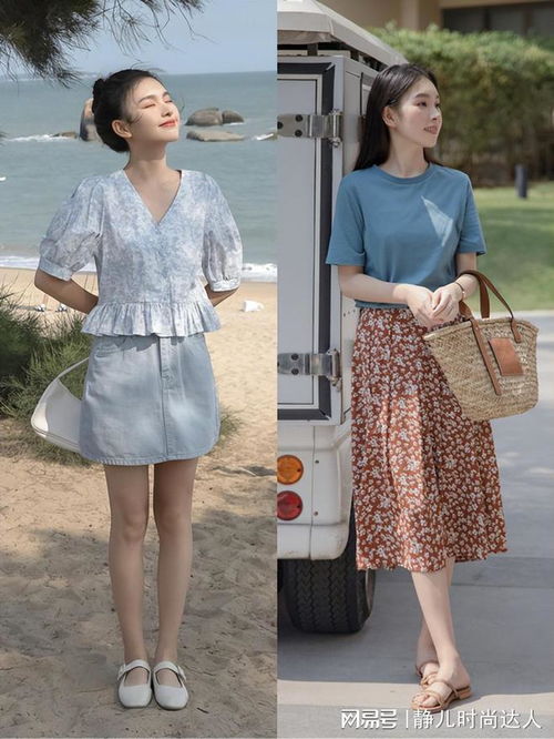 这个炎热夏天,还是蓝色系穿搭最清爽别提多时髦显白了