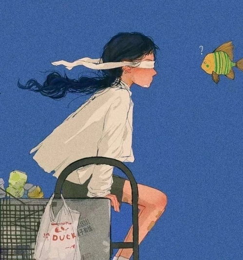 哇啊啊啊想要蓝色系动漫情侣头像