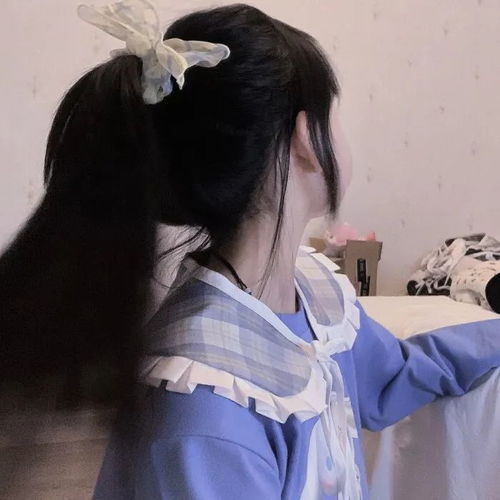 超好看的蓝色系女生头像