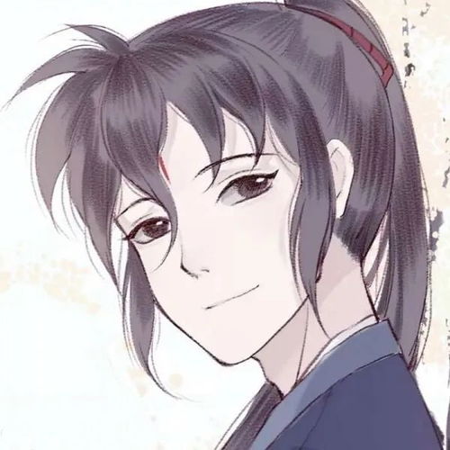 唯美古风男生头像人散后一钩淡月天如水