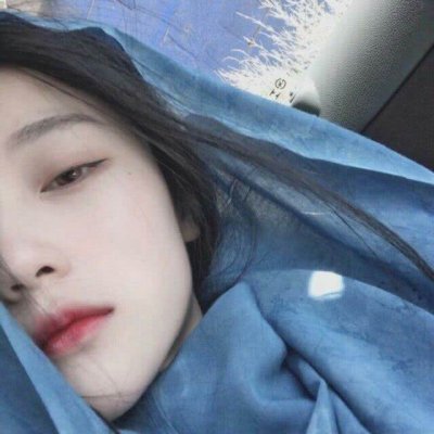 小清新蓝色系列女生头像