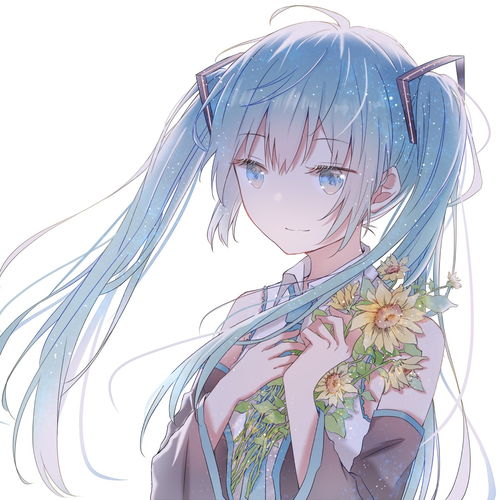 蓝色头发女生动漫头像