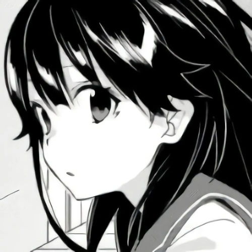 头像闺蜜黑色系动漫女生