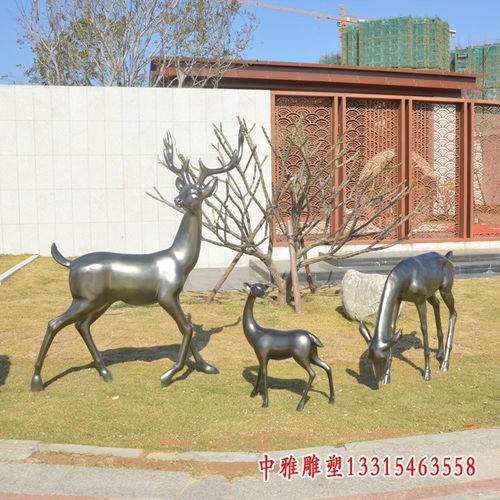铜雕子母鹿白山锻铜鹿雕塑厂家
