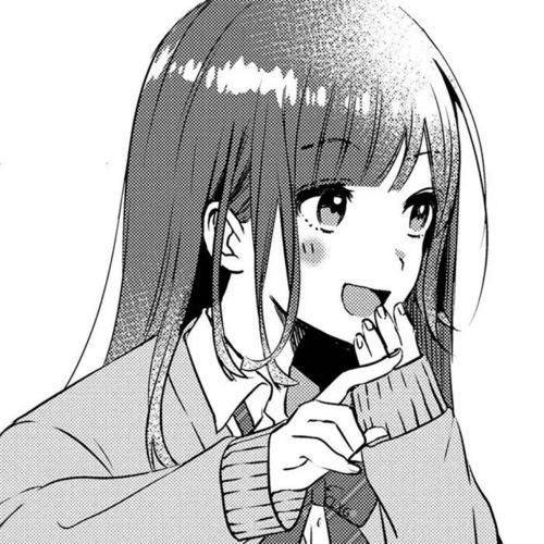 黑白漫画女头日系黑白动漫女生头像