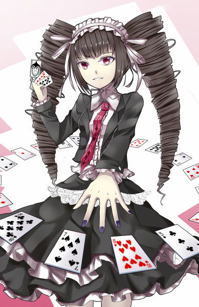 求暗黑系的动漫少女图片最好是红色的瞳孔颜色
