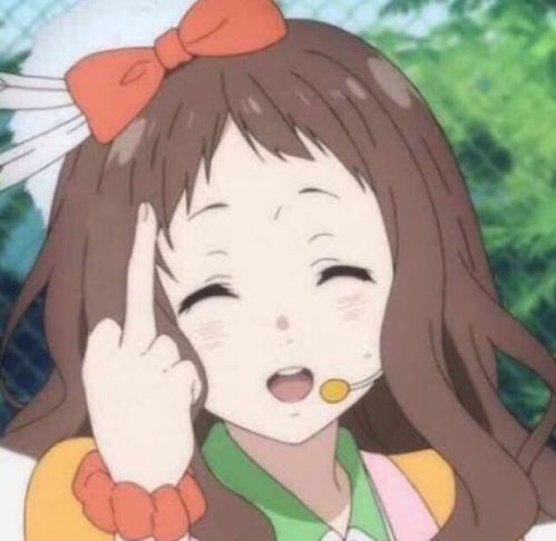 绿色系动漫头像女清新花心