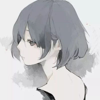 清新绿色系卡通头像女短发