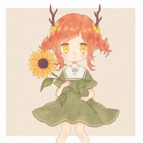 女生绿色系头像