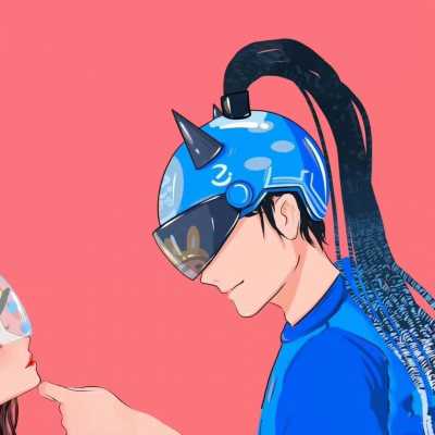 情侣头像深色系不带字动漫画师