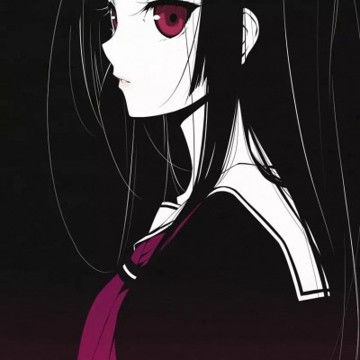 帅气酷酷漫画女生微丧头像,卡通头像图片
