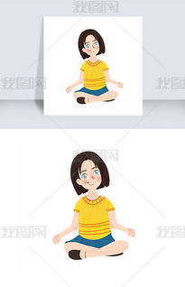 psd女孩打坐psd格式女孩打坐素材图片psd女孩打坐设计模板我图网
