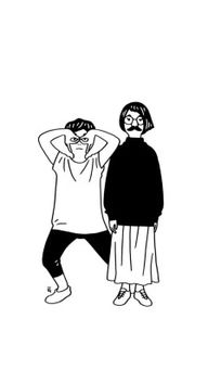 黑白简笔画