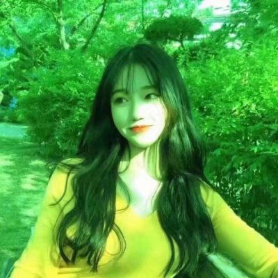 绿色头像女绿色的潮头像社会女