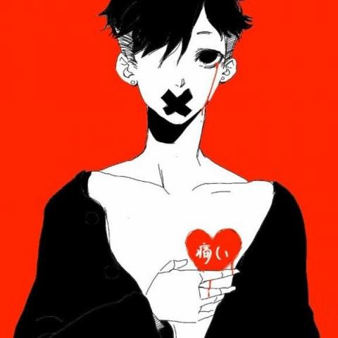 黑暗系血腥头像男生恐怖动漫图片