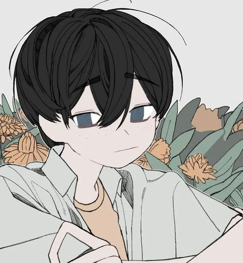 小众动漫男头手绘风帅气男生头像插画