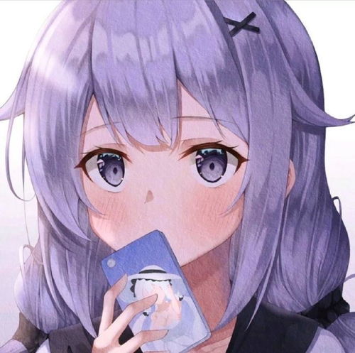 复古紫色系女生头像温柔