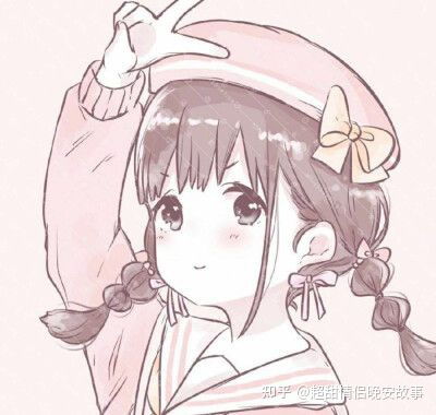 清纯少女头像粉色系动漫头像