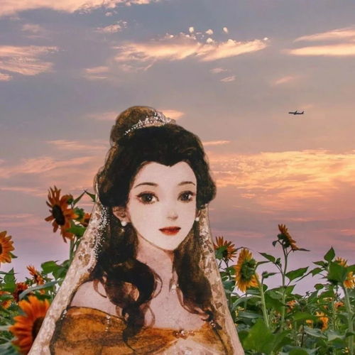 复古风的迪士尼公主头像,beautiful