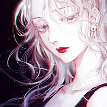 黑白动漫女生丧系头像