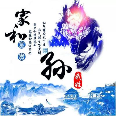 家和富贵姓氏头像,蓝色系古风与狼不一样的视觉享受霸气十足