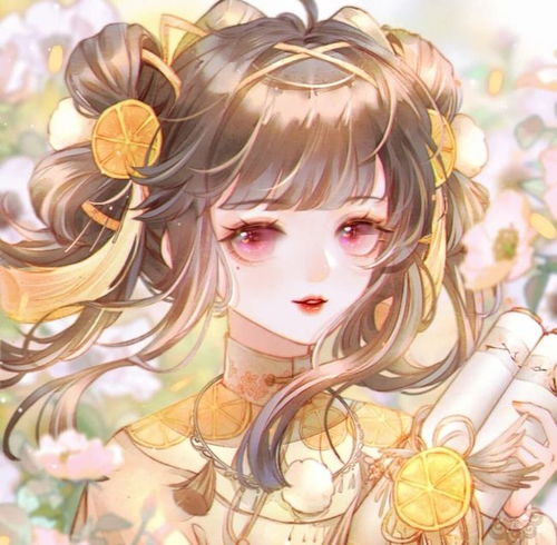黄色系动漫闺蜜头像