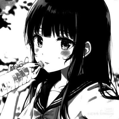 日系黑白动漫女头
