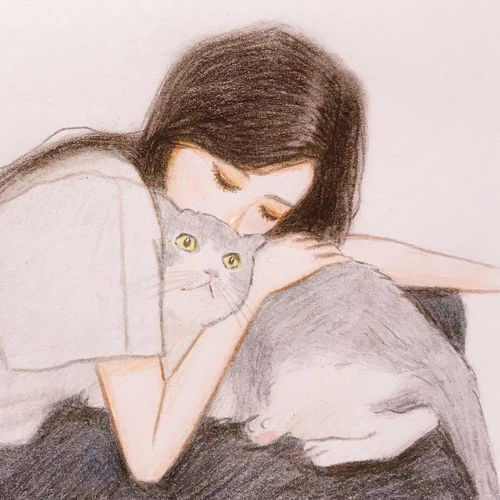 猫系少女绘画图片动漫头像