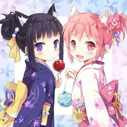 兽耳少女小清新温馨治愈和服花萌二堆糖,美好生活研究所