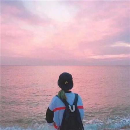 海边背影看海头像女