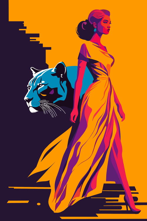 吉尔吉斯斯坦插画师marinashvets女孩和猫系列插图