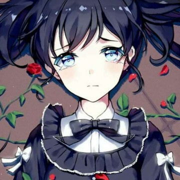 黑暗动漫女头像二次元丧系女头像