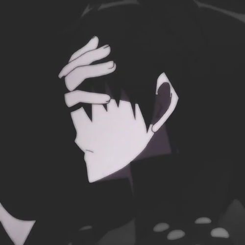 黑白动漫男头