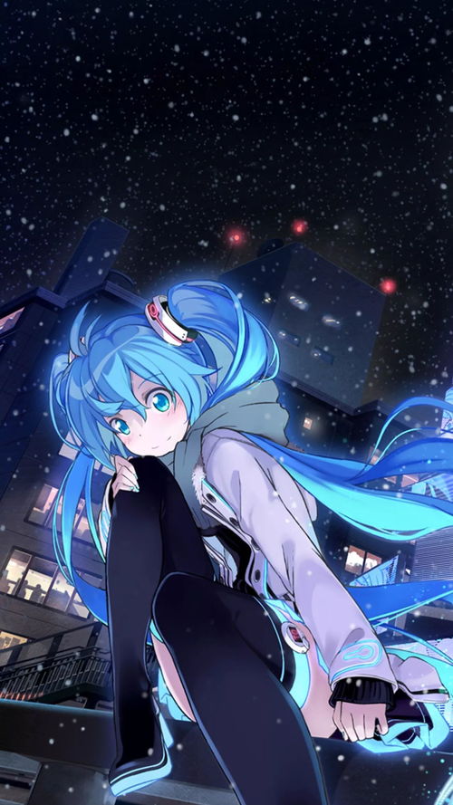 动漫壁纸初音未来黑色系