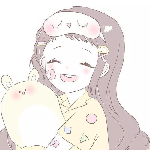 萌系闺蜜卡通头像烫头