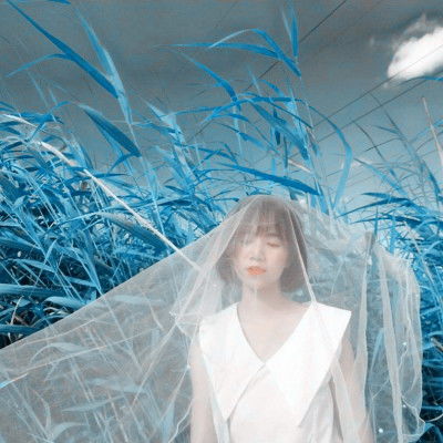 绿色系女生头像图片高清唯美