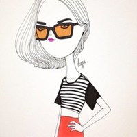 女生动漫头像简约短发微信头像图片大全